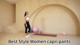 Women Capri Pants with Pockets 5 Inch High Waisted Super Soft No See Through Tummy Control Running Yoga