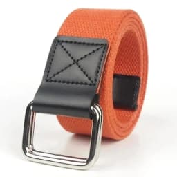 UNISEX Trend Double Loop Buckle Belt Canvas with Cargo Outdoor Sports Jeans Suit Pants Nylon Solid Belts for Men and Women
