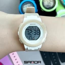 SANDA New 6383 Multifunctional Color Light Watch for High School Students' Sports, Men's and Women's Electronic Watches