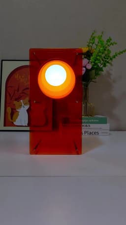 RGB 16 Colors DIY Lamp Desk Acrylic Moon Ambient Light Nordic Style Cordless Rechargeable Bedroom Lamp Indoor Decoration 30*15cm