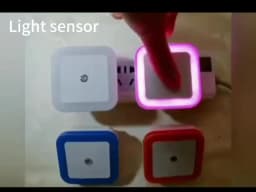 EU/US/UK Plug Mini LED Night Light 110V/220V Square Shape Wall Lamp Sensor Control Energy Saving Light For Room Stairs Corridor