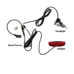 6V Electric Bicycle Light Headlight Taillight Speed Transmitter & Cable For Tsdz2 Mid Drive Motor Electric Bike Lamps