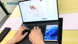 Topton L10 Dual Screen Laptop 15.6 Inch IPS + 7'' Touch 12th Gen Intel N100 Max 32G DDR4 2T SSD Slim Office Notebook PC Computer