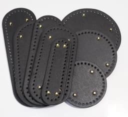 High Qualtiy Oval Round Bottom Long PU Leather Bags Bottom For Handmade Knitting Crochet Bag Base Home Decoration Accessories