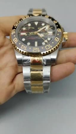 BLIGER Top Brand Luxury 40MM Full Gold Automatic Watch Sapphire Glass Waterproof Tiger-Eye Pattern Doulbe End Link Braclelet