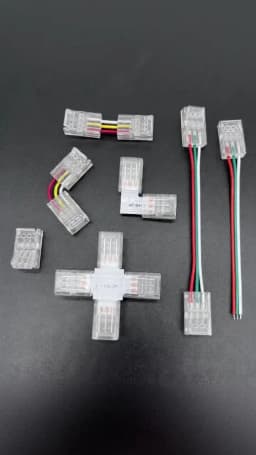 3Pin Connector for 8mm 10mm CCT Tunable COB LED Strip Light Solderless Strip to Wire Strip to StripTerminal Extension Connection