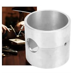 Aluminum Alloy Sand Casting Box Jewelry Casting Mold Mould Cylindrical Casting Container for DIY Metal Jewelry Making Processing