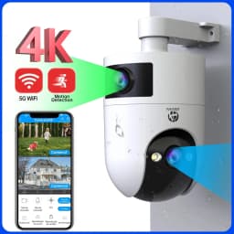4K PTZ IP Camera Outdoor Waterproof Dual Lens 5G WiFi Security Camera Auto Tracking Video Surveillance Camera Baby Monitor
