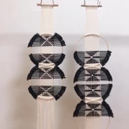 Creative Wooden Round Cotton Wall Decoration Macrame Wall Hanging Tapestry Hand Woven Simple Mandala Style For Room House Decor