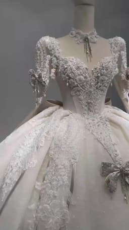 LIGI Square Neck Wide Strap A Line Wedding Dress Customized Floral Lace Beaded Applique Sweep Train Bridal Gown Garden Wedding