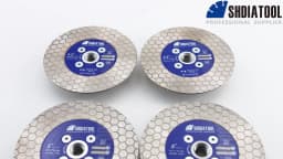 SHDIATOOL 2Pcs Dia125mm Diamond Cutting Disc With M14 Flange Double Side Saw Blade Porcelain Marble Ceramic Tile Grinding Cutter
