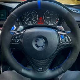 Carbon Fiber Car Steering Wheel Panel Decoration Cover Trim Moulding Sticker for BMW 1 3 Series E87 E90 E92 E93 2005-2012