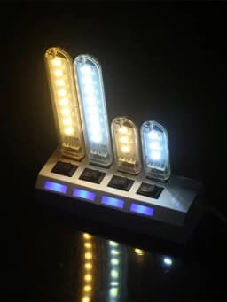 Portable USB LED Night Light 3LEDs Keychain 5V Desk Reading Lamp Camping Book USB Gadget for Notebook Computer PC Power Bank