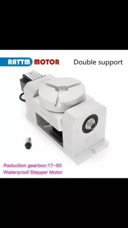 【EU Stock】CNC Router Machine A Rotary Indexer Table 4th & 5th Rotational Axis & 2-Phase Stepper Motor, Harmonic Gearbox