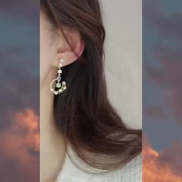 Exquisite Pearl Moon Asymmetric Water Drop Earrings For Women Korean Fashion Butterfly Flower Zircon Earring Wedding Jewelry