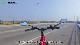 RBRL Wide Angle Bike Mirror Handlebar Ultra Clear Left Right Rearview Mirror with Extended Mirror Arm for Electric Scooter