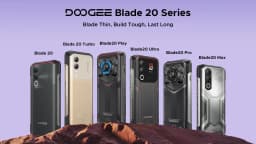 DOOGEE Blade20 Max Rugged Phone 36GB 1TB Gemini AI 6.6" 120Hz Display 11800mAh Battery Android 15 Helio G100 64MP NFC Smartphone