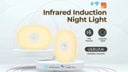 WiFi Tuya Smart Led Night Light PIR Motion Sensor Eu Us Uk Plug In Wall Lamp Warm White RGB Room App Voice For Alexa Google Home