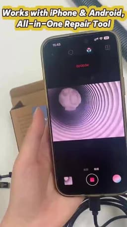 [8mm Single-Lens] Endoscope Camera with Adjustable Light,1920P , Semi-Rigid Cable Snake Borescope for iPhone, iPad, Samsung