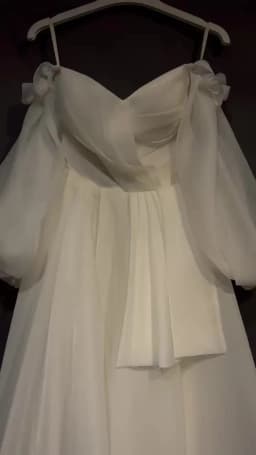 Customized New Front Short Long Back Wedding Dresses Classic Short Sleeve Bride Dress With Train Wedding Gown Vestido De Noiva
