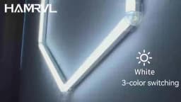 LED Rectangle Lighting 4S Car Showroom Barber Workshop Office Desk Ceiling Lamp Color Change Dimmable Garage Hexagon Lights Gym