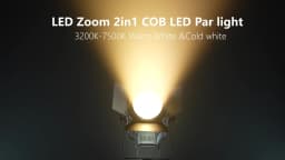 300W COB 2in1 Zoom Warm White/Cold Cool White Illuminated Indoor LED Par Stage Bar Wedding Chapel DJ DMXLight