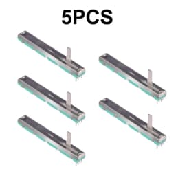 5PCS Straight Slide Liner Potentiometer Mixer Fader Variable Resistors B103 10K Ohm 75mm Dual Channel Fader for Dimming Tuning