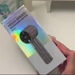 2026 New 199-Speed Portable Handheld Fan with Sparkling Imitation Diamonds & LED Display, USB Rechargeable Mini Fan for Outdoor