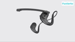 Bluetooth Headset with Detachable Microphone Multi-Point Wireless Headset Open Ear Headphones w/DSP Noise Canceling Mic for Call