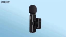 KEBIDU Wireless Lavalier Microphone Portable Audio Video Recording Noise Cancelling Professional Microphone for Live Broadcast