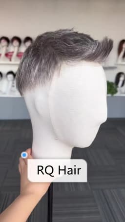 Pre Cut Styled Toupee Hair Men Thin Skin V Looped Human Hair Replacement System For Man 1B40 Hair Piece Protesis Hombre Male Wig