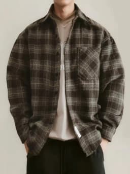 Autumn Winter Korean Fashion High Quality Plaid Shirts For Men Vintage Plus Size Men Clothing Streetwear Loose Long Sleeve Coat