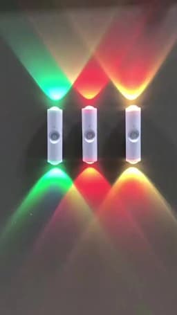 LED Night Light with Motion Sensor Double-head Magnetic Wall Lamp Rechargeable RGB/3-Color Adjustable for Cabinet Hallway Stair