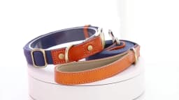 Nylon Custom Dog Puppy Collar Leash Set Personalized Genuine Leather Pet Nameplate ID Tag Accessories Collars Pet Products Perro