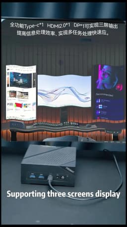 FIREBAT AM02 Mini PC AMD Ryzen 5 6600H CPU 6C/12T 16GB LPDDR5 RAM 512GB SSD Windows 11 Desktop WIFI6 BT5.2 Gaming Computer