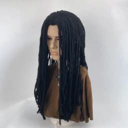 Men's Long Dreadlocks Wig African Traditional Black Wig Synthetic Fiber Wig Suitable for Daily Wear Suitable for Daily Wear