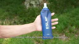 ESLNF 500ml Collapsible Water Bladder Soft Water Bag BPA‑Free Food Grade Leak‑Proof Portable Running Cycling Camping Hydration