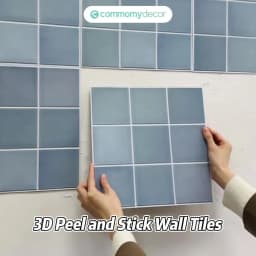 1/10pcs 3D Decorative Tile Stickers, Self-adhesive 3D Wall Stickers for Kitchen and Bathroom, Water Mold Resistant, 30x30cm