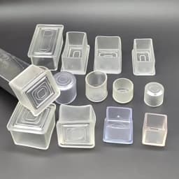 Transparent Rectangle 15-40mm Round 10-76mm Oval Chair Leg Caps Clear PVC Non-Slip Furniture Table Cover Feet Sock Protector Pad
