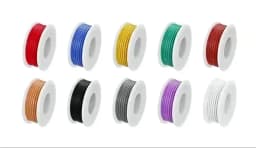16-30AWG 5 Colors DIY Wire Silicone Tinned Copper Electronic Wire, 5-20 Meters per Axis, Stranded Wire Cable