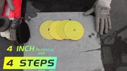 RIJILEI 10 Pcs/Lot 4 Steps 100mm Top Marble Polishing Pads 4Inch Stone Polishing Pad Granite Wet Flexible Polishing Pad WPD06