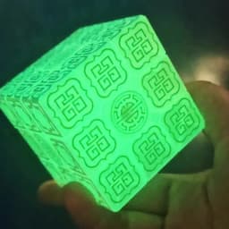ZIINA STAR Cloud 3x3 (Glow in the Dark), 3x3 UV Glow in the Dark Cube - 3x3x3 Speed Puzzle Cube, Christmas/Halloween Gifts