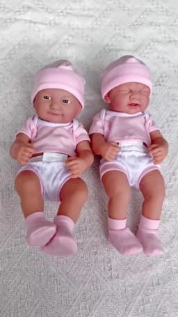 14 Inch 35cm Vinyl Baby Doll with Clothes Realistic Newborn Baby Doll Outfit Set Soft Body Reborn Doll Birthday Gifts Kids Toys