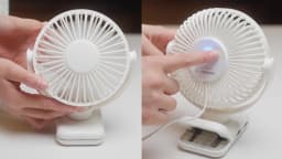 TOPK K62B Small Portable Clip Fan USB Desk Fan with 3 Speeds Strong Airflow, 720° Rotation, Ultra-Quiet, Desk Fans for Home/Offi
