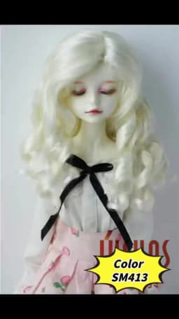 JD259 1/6 1/4 1/3 YOSD MSD SD Lady Roll Girlish Sauvage synthetic mohair BJD wig 6-7inch 7-8inch 8-9inch 9-10inch Blythes hair