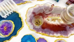 DM289 Irregular Shaped Resina Epoxy Transparente Coaster and Tray Molds Fruit Plate Cup Mat Moldes Silicona Resina Epoxi
