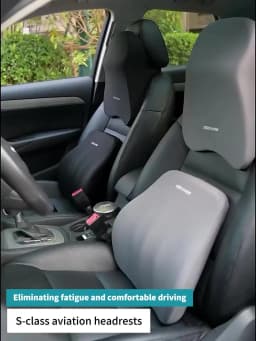 Car Lumbar Back Support Headrest Neck Pillow Memory Foam Lumbar Pillow Universal Soft Neck Pillows Cushion Car Seat Cushion
