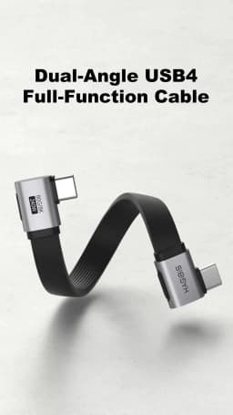 Hagibis USB C to USB C Cable Short 90 Degree Right Angle Type-C Fast Charging Cord L Shape for iPhone 17 Laptop Switch Samsung