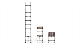 EFAN Extension Ladders 12.5FT/3.8M Stainless Steel Telescopic Folding Portable Extendable Ladder for Home, EN131,150KG Max Load