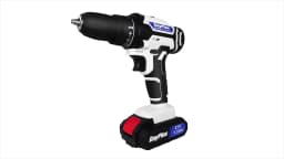 21V Portable Cordless Power Drill Set Impact Screw Driver with 1500mAh Li-Ion Rechargeable Battery 25+1 Torque Setting 45N.m